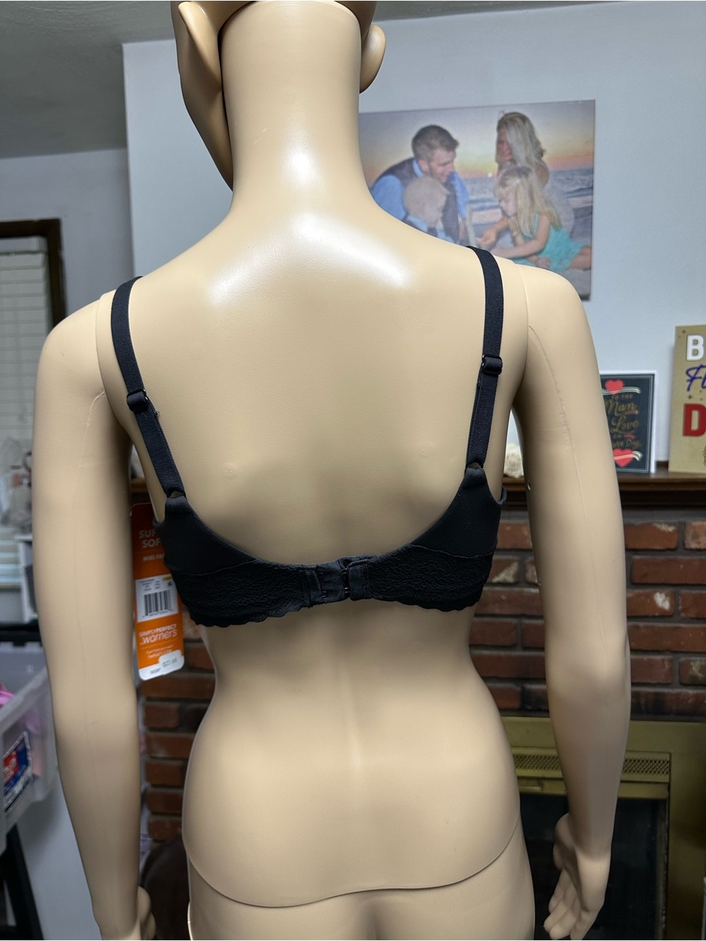 Warner's Black Lace-Band Wireless T-Shirt Bra - Picture 2 of 4